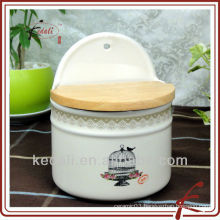 Bamboo and Ceramic Food Storage Container